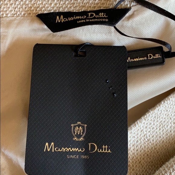 NWT Massimo Dutti Beige A-line Mini Dress. Size 6. - Picture 6 of 8